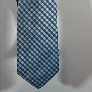 Saddlebred Handmade Neckwear Tie Blue & White 60 inches